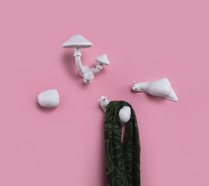 Portemanteau mural Mushroom / 3 champignons-patères – H 16 cm – Seletti