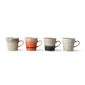 Set 4 Mug Ceramic 70’s HK Living