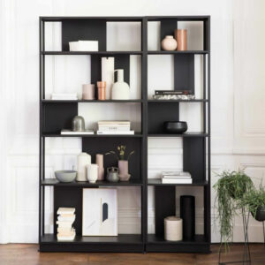 Bibliothèque en métal noir