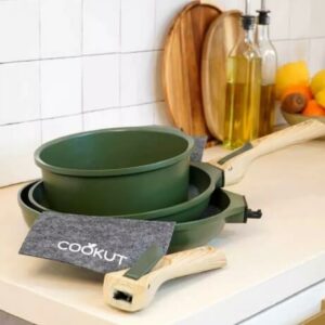 L’incroyable kit Poêles et casserole à poignées amovibles