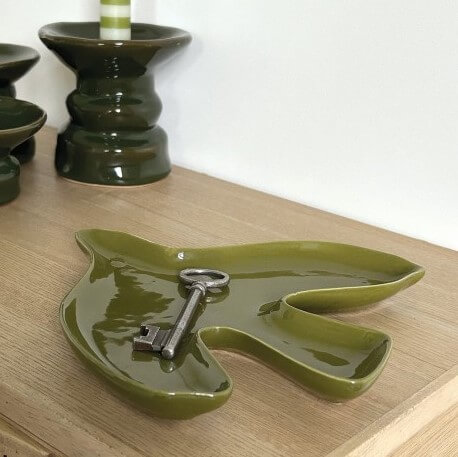 Coupelle/Vide-poche oiseau kaki – Image 2